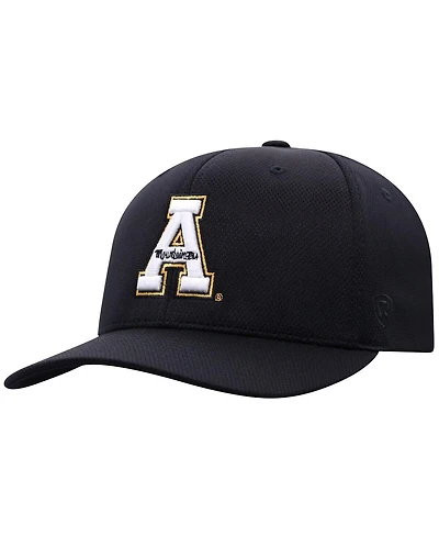 Top of the World Men's Black Appalachian State Mountaineers Reflex Flex Hat