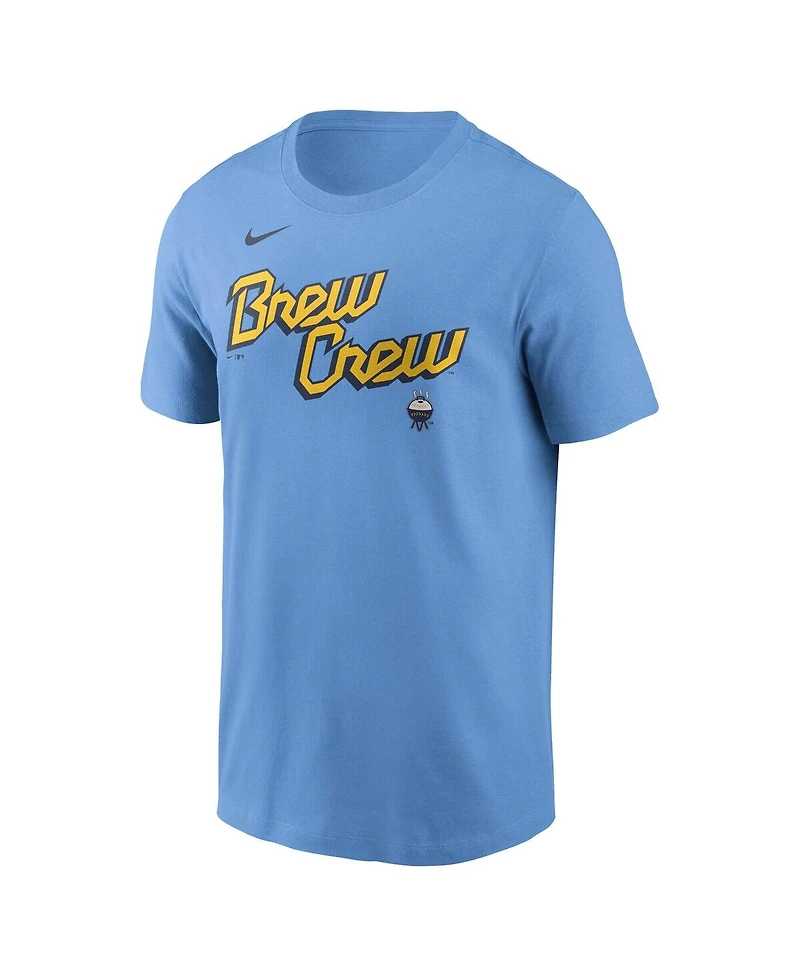 Nike Men's Nestor Cortes Navy Milwaukee Brewers Fuse Name Number T-Shirt