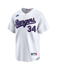 Nike Men's Nolan Ryan White Texas Rangers Throwback Cooperstown Collection Limited Jersey