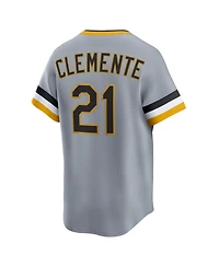 Nike Men's Roberto Clemente Gray Pittsburgh Pirates Throwback Cooperstown Collection Limited Jersey