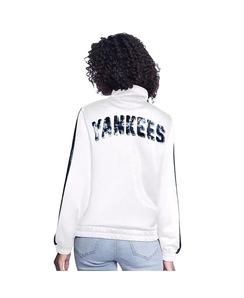 G-iii Sports by Carl Banks Women's White New York Yankees Gear Ii Full-Zip Track Jacket