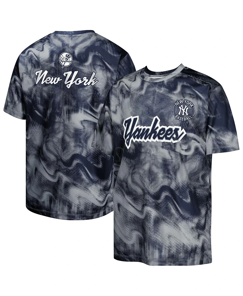 Outerstuff Big Boys and Girls Navy/Gray New York Yankees Pinch Hitter T-Shirt