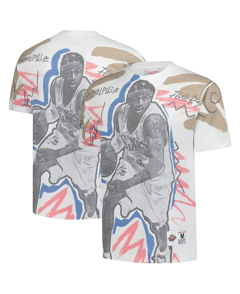 Mitchell & Ness Men's Allen Iverson White 2000 Nba All-Star Game Showstopper T-Shirt