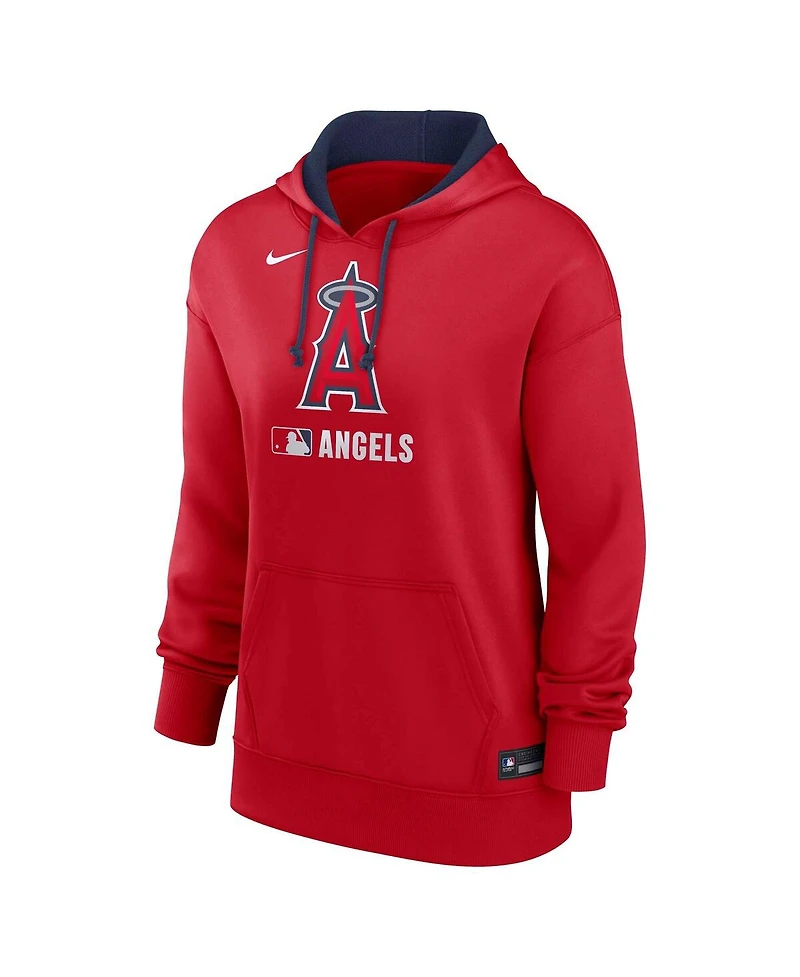 Nike Women's Red Los Angeles Angels Authentic Collection Performance Pullover Hoodie