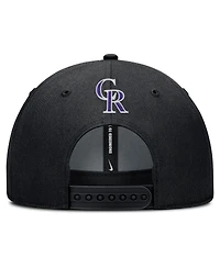 Nike Men's Black Colorado Rockies Rise Gaberdine Adjustable Hat