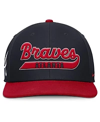 Nike Men's Navy/Red Atlanta Braves Pro Performance Snapback Hat