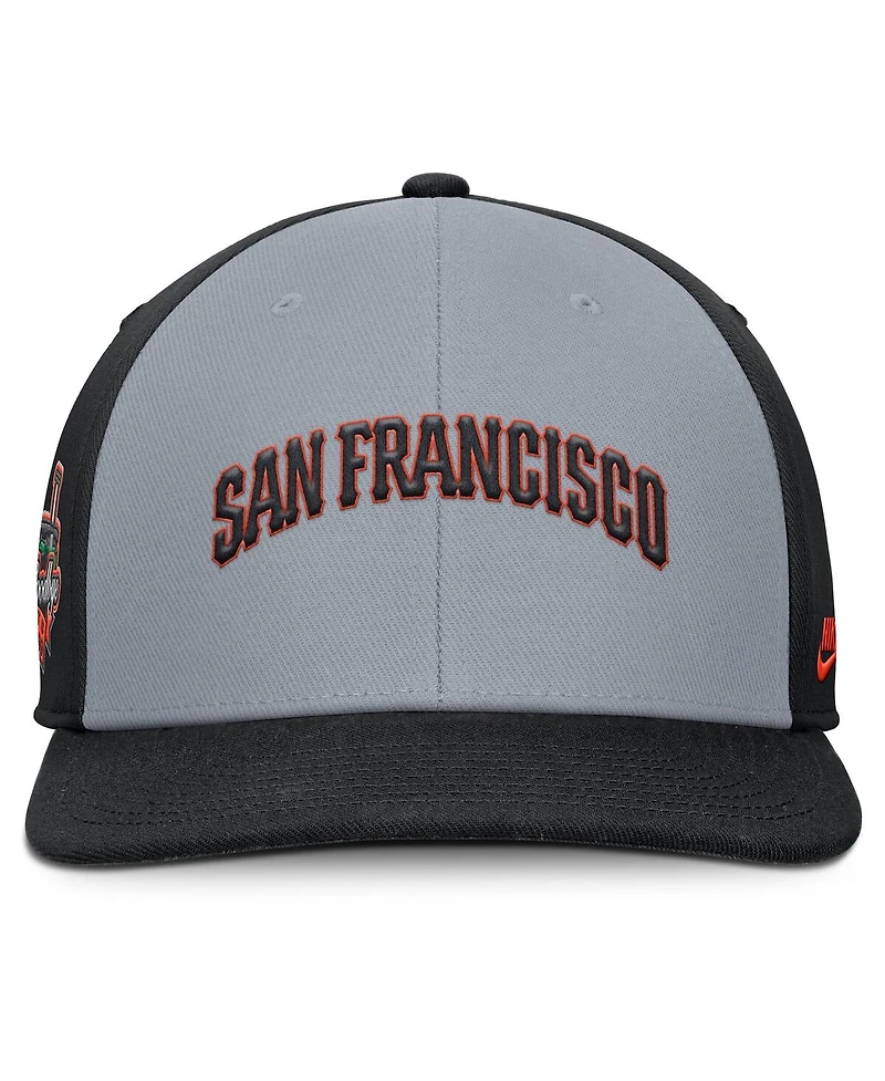 Nike Men's Gray/Black San Francisco Giants Pro Performance Snapback Hat