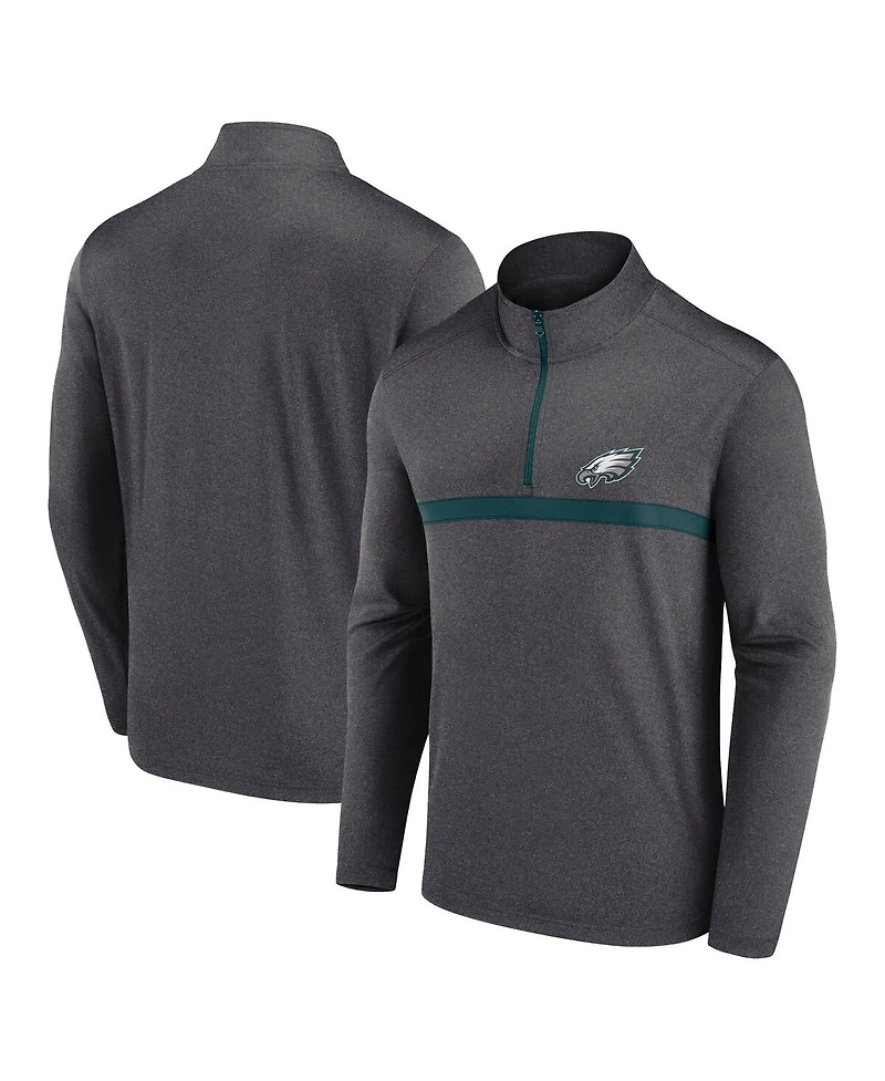 Fanatics Men's Midnight Green Philadelphia Eagles Head-to-Head Quarter-Zip Top
