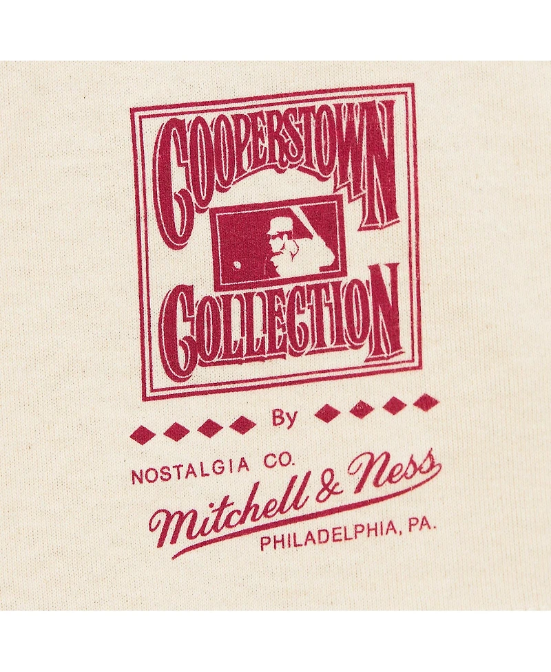 Mitchell & Ness Men's Cream Philadelphia Phillies Cooperstown Collection Crown Jewels T-Shirt