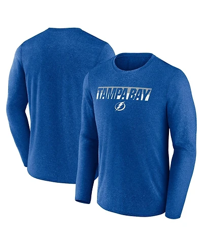 Fanatics Men's Heather Blue Tampa Bay Lightning Transition Long Sleeve T-Shirt