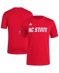 Adidas Men's Red Nc State Wolfpack Fresh Wordmark T-Shirt