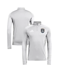 Adidas Men's Silver San Diego Fc 2025 Quarter-Zip Long Sleeve Training Top