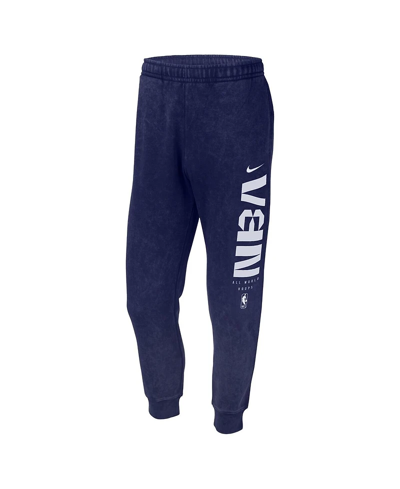 Nike Men's Navy Nba All-World Hoops Club Washed Jogger Pants