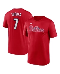 Nike Men's Trea Turner Red Philadelphia Phillies Legend Name and Number Home T-Shirt