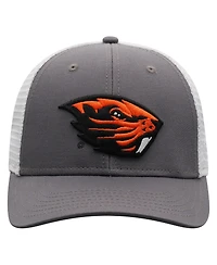Top of the World Men's Gray/White Oregon State Beavers Victory Baseline Trucker Adjustable Hat