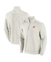 Tommy Bahama Men's Cream New York Yankees Sport Tobago Bay Tri-Blend Half-Zip Sweatshirt