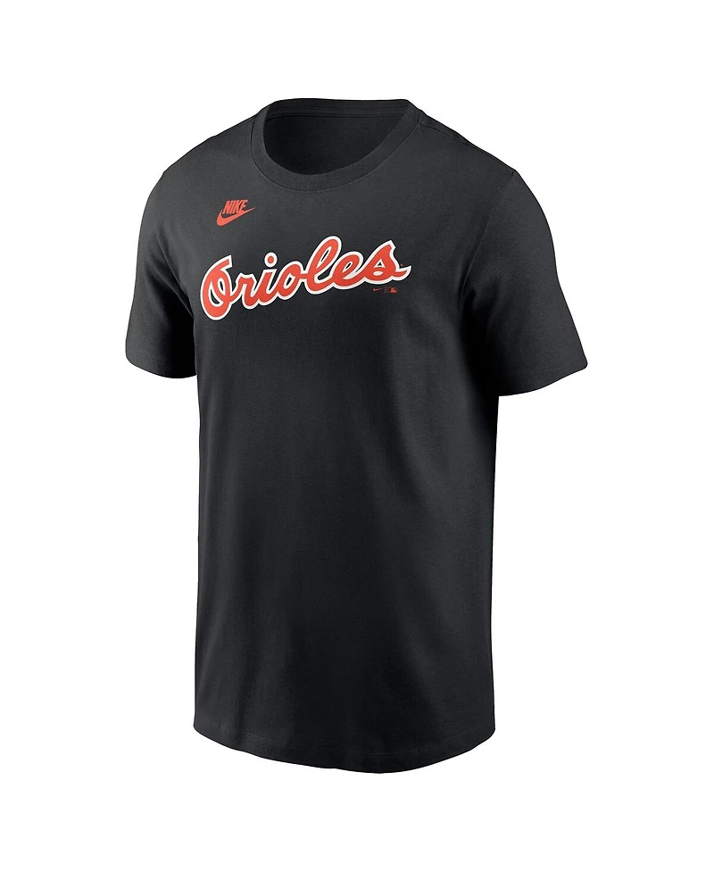 Nike Men's Black Baltimore Orioles Cooperstown Collection Fuse Name Number T-Shirt