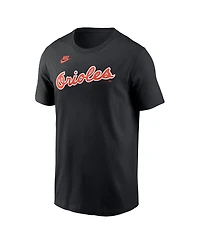 Nike Men's Black Baltimore Orioles Cooperstown Collection Fuse Name Number T-Shirt