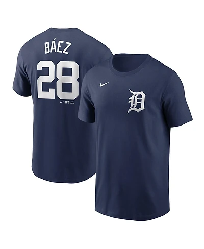 Nike Men's Javier Baez Navy Detroit Tigers Fuse Name Number T-Shirt