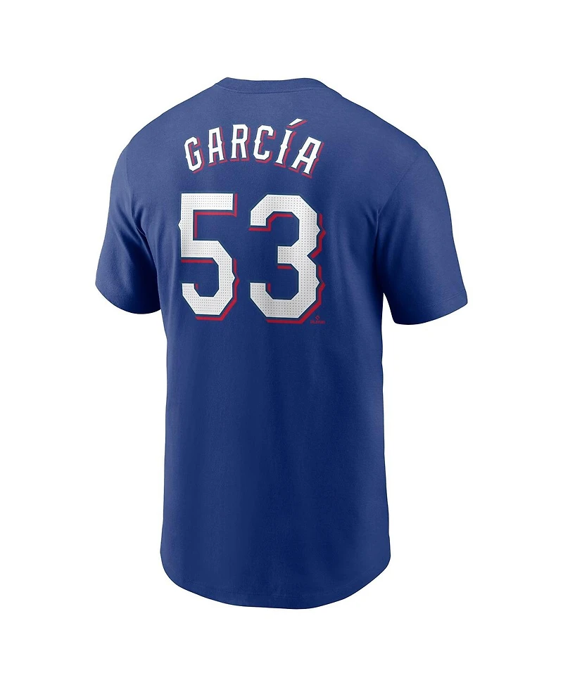 Nike Men's Adolis Garcia Royal Texas Rangers Fuse Name Number T-Shirt