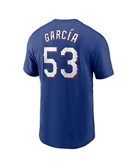 Nike Men's Adolis Garcia Royal Texas Rangers Fuse Name Number T-Shirt