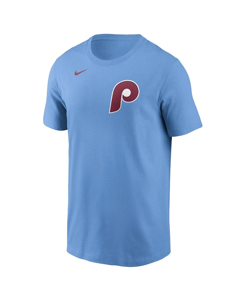 Nike Men's Trea Turner Light Blue Philadelphia Phillies Fuse Name Number T-Shirt