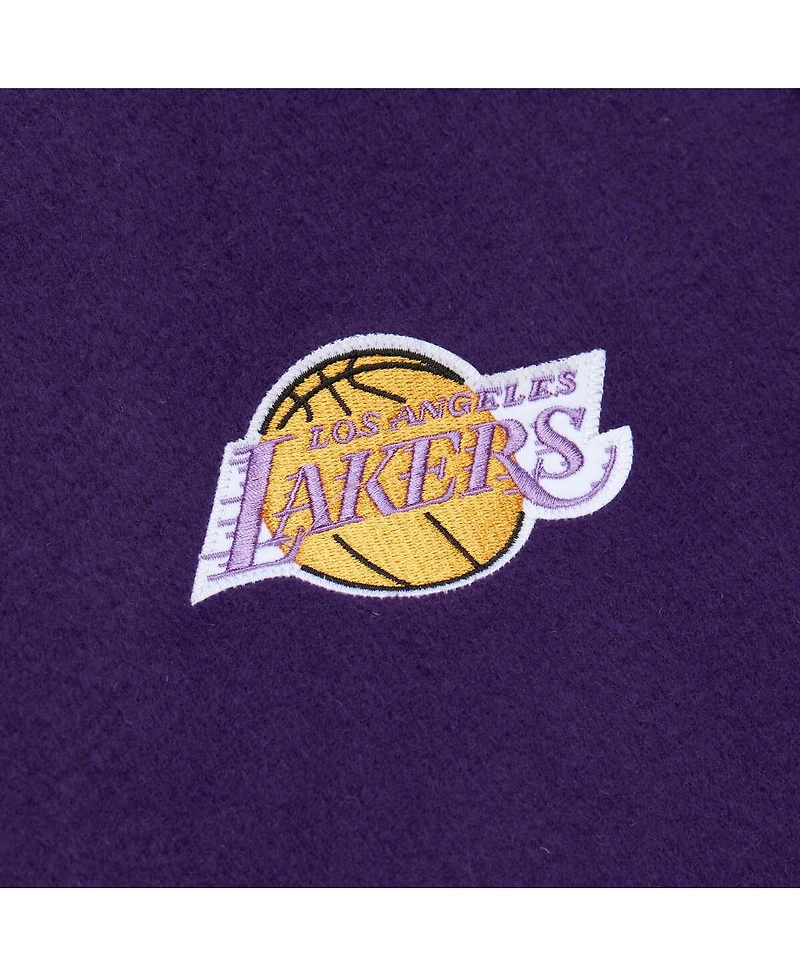 Mitchell & Ness Men's Purple Los Angeles Lakers Hardwood Classics Varsity Full-Snap Jacket