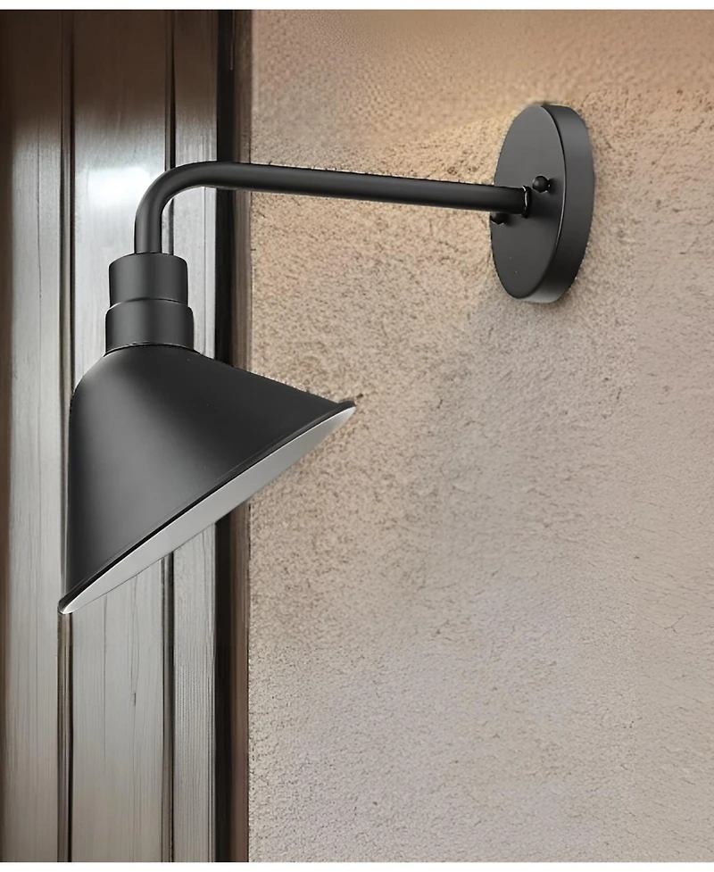 Modern Wide Shade Led Wall Sconce for Home and Patio Lighting
