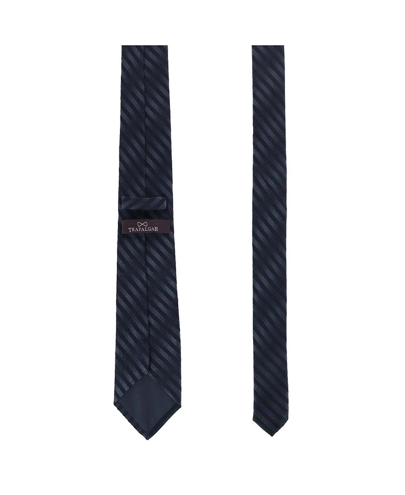 Trafalgar Men's Nathanial Regal Patterned Diagonal Line Silk Business Necktie