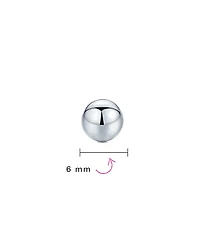 Bling Jewelry Minimalist Plain Simple Round Bead Ball Tragus Cartilage Stud Earrings Shiny Polish .925 Sterling Silver