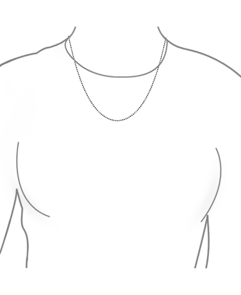 Bling Jewelry 150 Gauge .925 Sterling Silver Sparkle Ball Shot Bead Chain Necklace 16 18 20 24 Inch