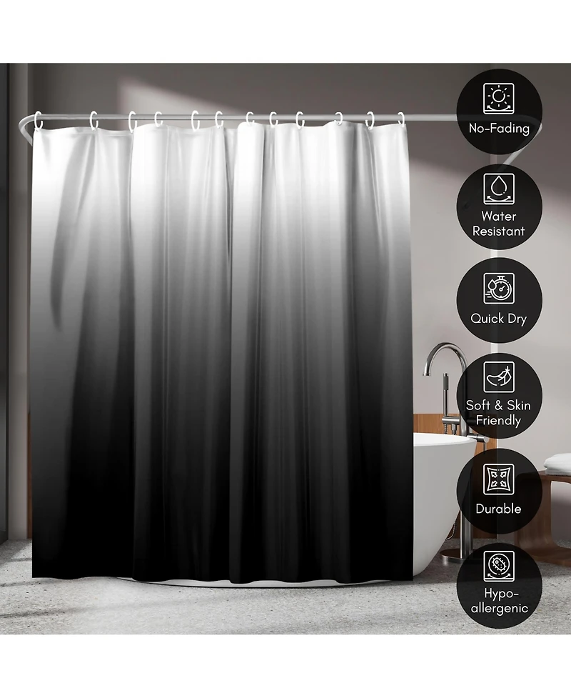 Americanflat 71x74 Ombre Shower Curtain - Water Resistant