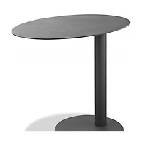 Oval Aluminum Side Table – Elegant Outdoor Accent Table for Patio & Outdoor Spaces