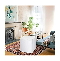 Cowsar 1.1 Cu.ft Upright Freezer , Compact Mini Freezer with Reversible Single Door, Temperature Control, Removable Shelves, White