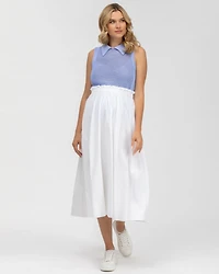 Pietro Brunelli Maternity Poplin Hidden Pocket Midi Olivia Skirt