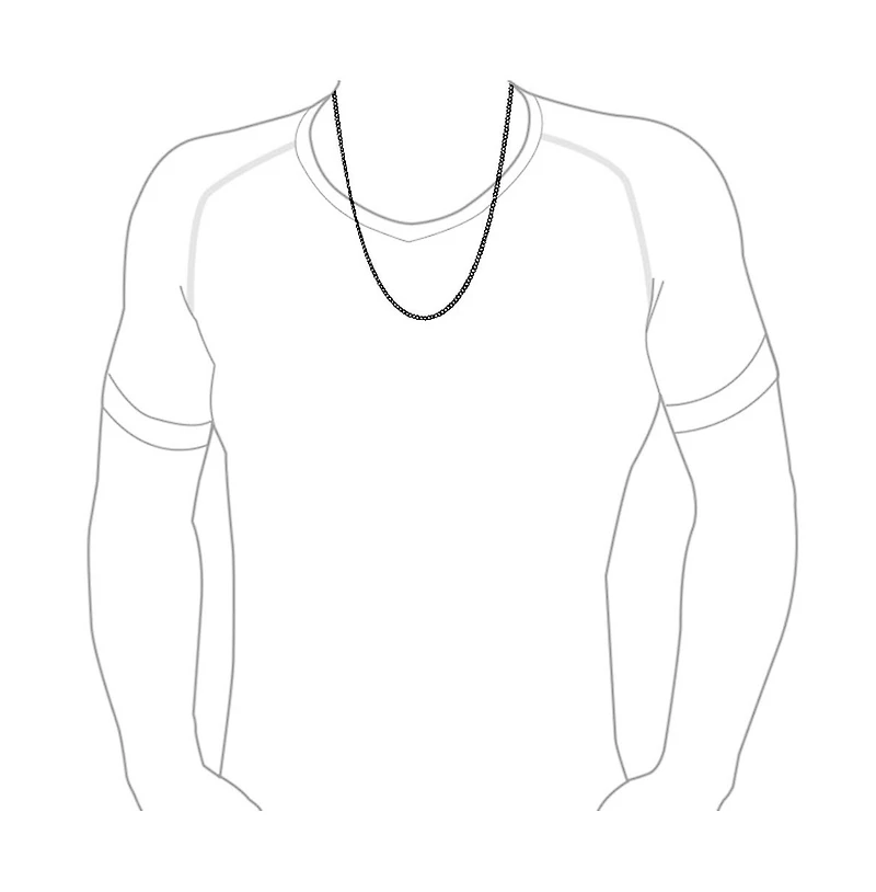 Bling Jewelry Heavy Duty Biker Jewelry Solid Curb Link Chain Necklace Gold Tone Stainless Steel 4MM