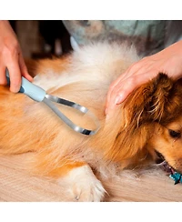 Ocean Plastic by Pt Blue Pet Deshedding Blade, Eco-Friendly Grooming Tool for Dogs and Cats