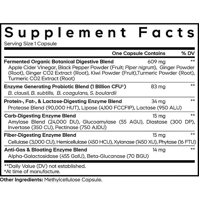 Codeage Fermented Digestive Enzymes Supplement