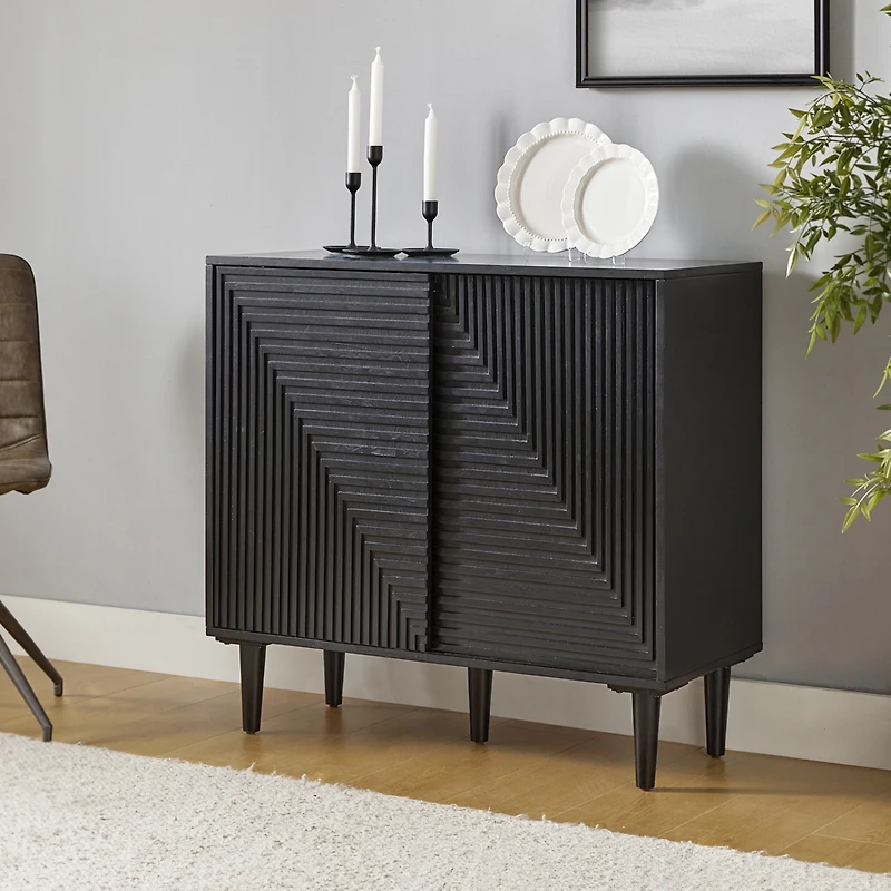 Alfred 34" Tall -Door Accent Cabinet with Adjustable Shelves