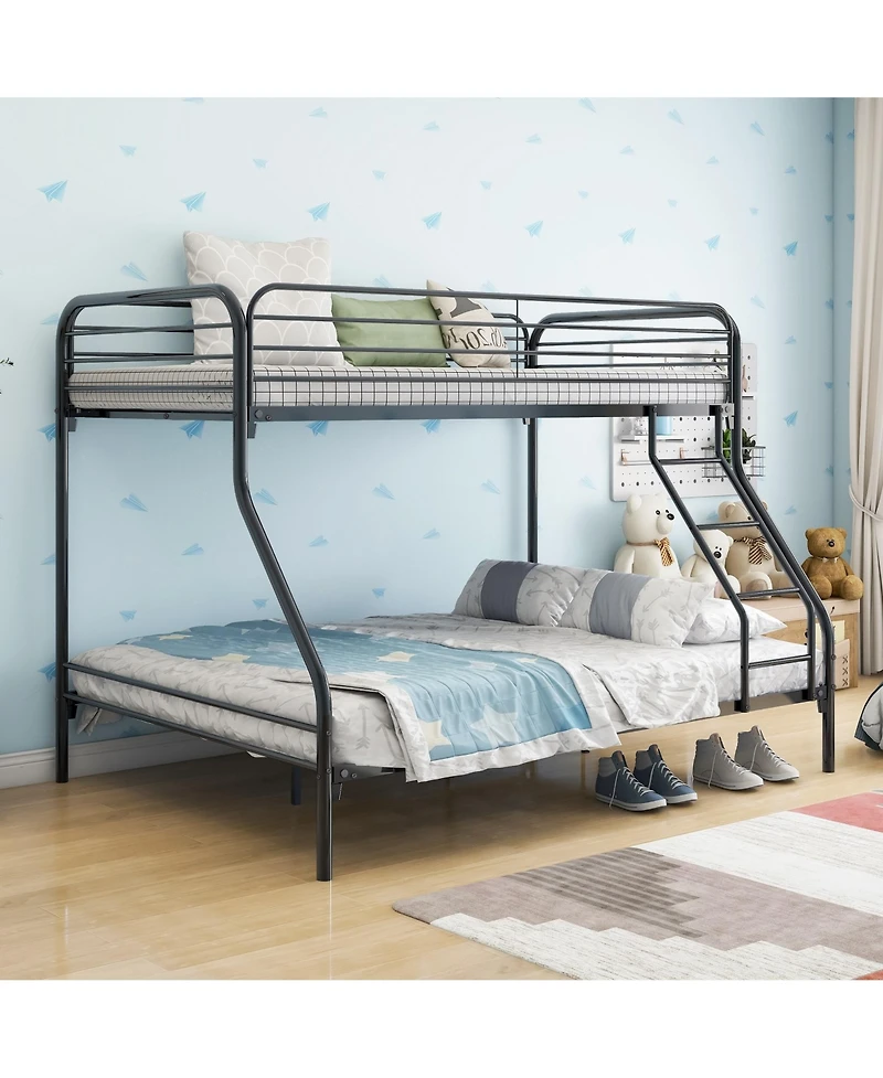 Industrial Heavy Duty Metal Bunk Bed for Small Spaces with Durable Steel Frame