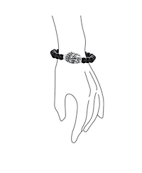 Bling Jewelry Bead Indian Chief Head Animal Western Longhorn Loin French Bulldog Strand Stretch Bracelet Gunmetal Gold Silver Plated Adjustable