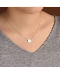 Bling Jewelry Minimalist Round Circle Disc Geometric Pendant Necklace Gold Plated .925 Sterling Silver