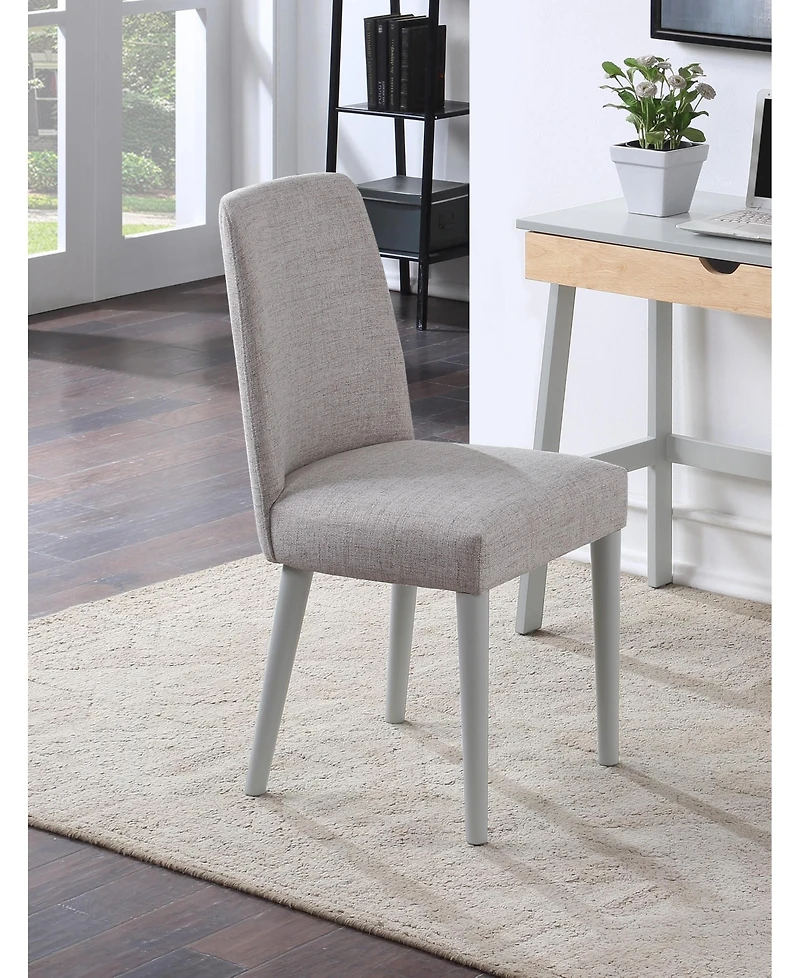 Upholstered Parsons Chair with Solid Wood Legs