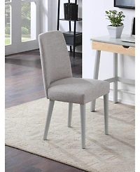 Upholstered Parsons Chair with Solid Wood Legs