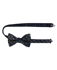 Trafalgar Men's Carnival Diamond Multi-Colored Novelty Silk Bow Tie