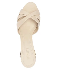 Schutz Women's Keefa Straw Slip-On Mules