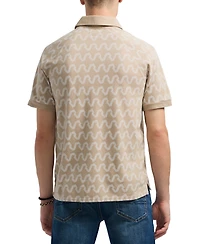 Men's Kindell Regular-Fit Wave-Print Polo Shirt