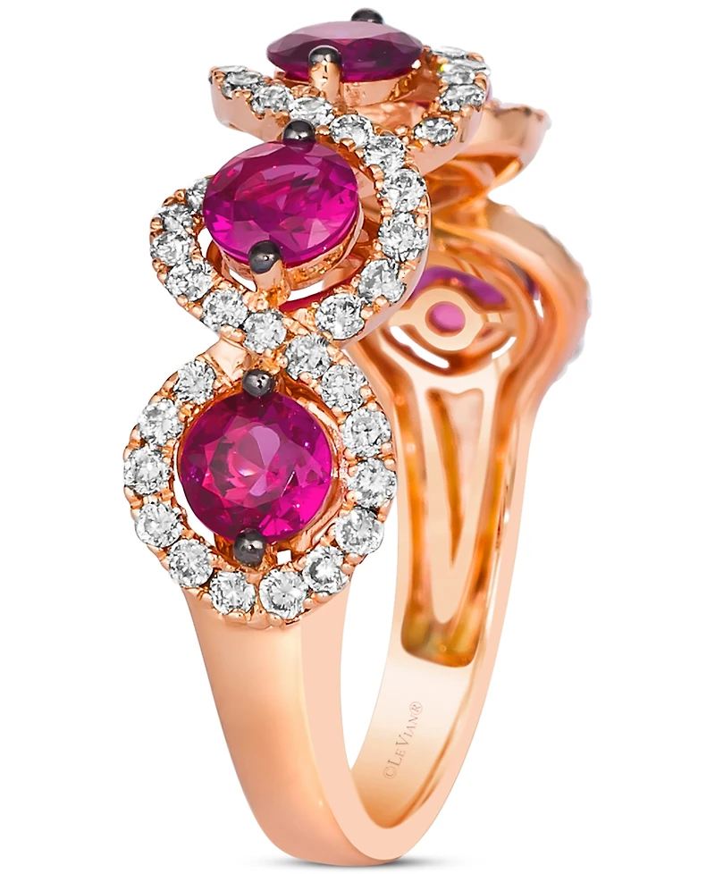 Le Vian Passion Ruby (1-1/4 ct. t.w.) & Nude Diamond (1/2 ct. t.w.) Ring in 14k Rose Gold