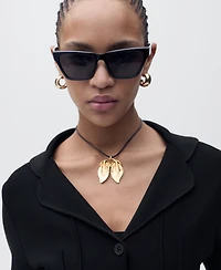 Mango Women's Lapel Collar Knit Sweater