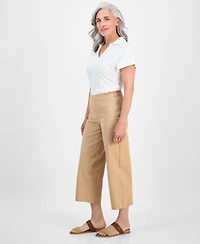 Style & Co Petite High-Rise Cropped Wide-Leg Pants, Exclusively at Macy's